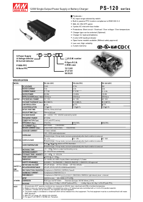 PS-120N-27P Datasheet PDF Mean Well Enterprises Co., Ltd.