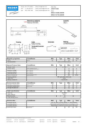 MK041A66B2000W Datasheet PDF Meder Electronic