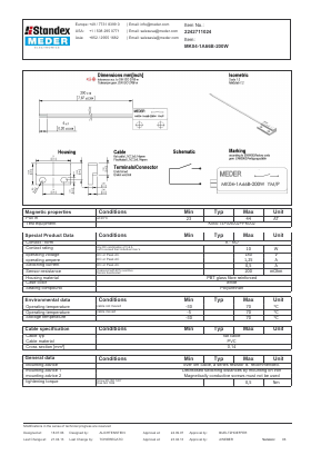 MK041A66B200W Datasheet PDF Meder Electronic