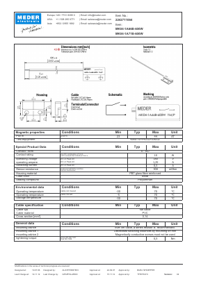 MK041A66B600W Datasheet PDF Meder Electronic