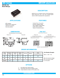 MS12-2A87-75L Datasheet PDF Meder Electronic