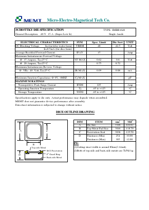 SMBR1640 Datasheet PDF Micro Electro Magnetical Tech
