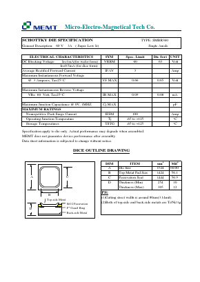 SMBR360 Datasheet PDF Micro Electro Magnetical Tech