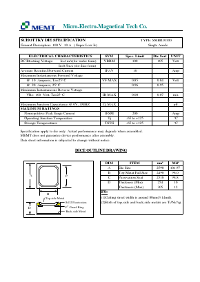 SMBR10100 Datasheet PDF Micro Electro Magnetical Tech