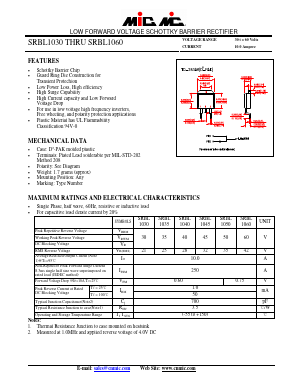 SRBL1035 Datasheet PDF Master Instrument Corporation