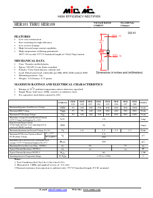 HER101 Datasheet PDF Master Instrument Corporation