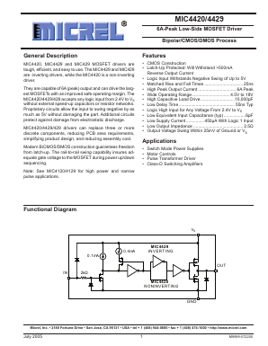 MIC4420 Datasheet PDF Master Instrument Corporation