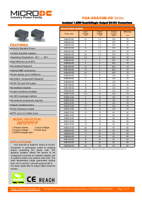 5QB1209XD Datasheet PDF Microdc power Technology Co., Ltd