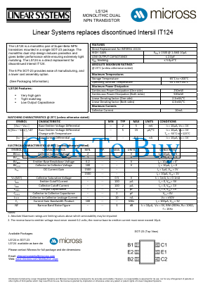 LS124_SOT-23 Datasheet PDF Micross Components