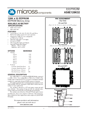 AS8E128K32P-200/883C Datasheet PDF Micross Components