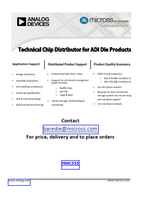 HMC553 Datasheet PDF Micross Components