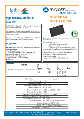 HTSC1206-1F Datasheet PDF Micross Components