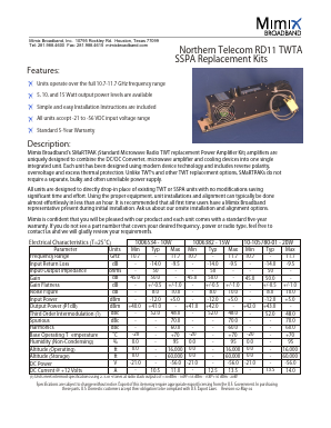 RD11 Datasheet PDF Mimix Broadband