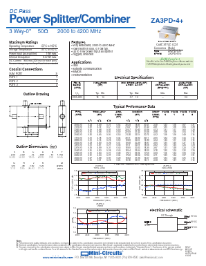 ZA3PD-4 Datasheet PDF Mini-Circuits