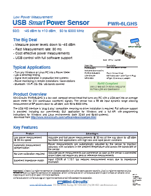 PWR-6LGHS Datasheet PDF Mini-Circuits