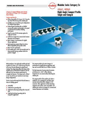 44560-0014 Datasheet PDF Molex Connectors