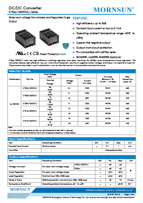 K7815-1000R3L Datasheet PDF MORNSUN Science& Technology Ltd.