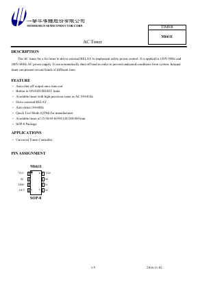 M6611 Datasheet PDF MOSDESIGN SEMICONDUCTOR CORP