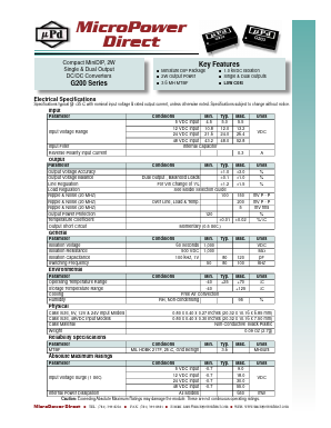 G222 Datasheet PDF MicroPower Direct, LLC