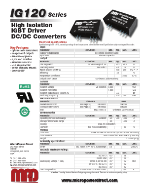 IG100-09 Datasheet PDF MicroPower Direct, LLC