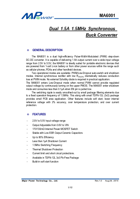 MA6001 Datasheet PDF Major-Power Technology Co., LTD.