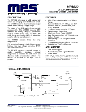 MP5032 Datasheet PDF Monolithic Power Systems