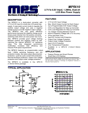 MP5610 Datasheet PDF Monolithic Power Systems