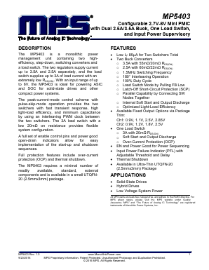 MP5403 Datasheet PDF Monolithic Power Systems