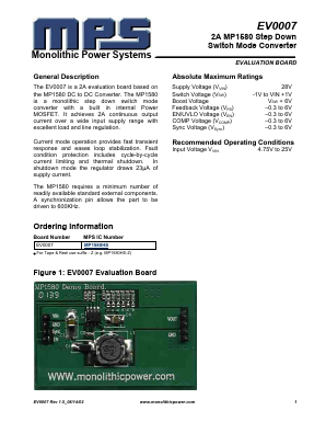 EV0007 Datasheet PDF Monolithic Power Systems