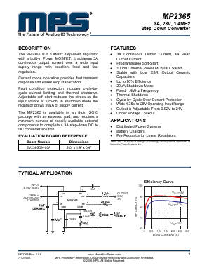 MP2365 Datasheet PDF Monolithic Power Systems