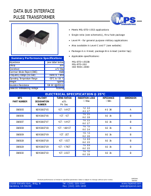 GM3028 Datasheet PDF MPS Industries, Inc.