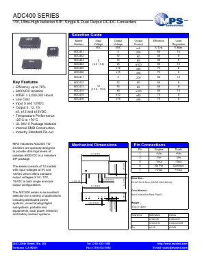 ADC400 Datasheet PDF MPS Industries, Inc.