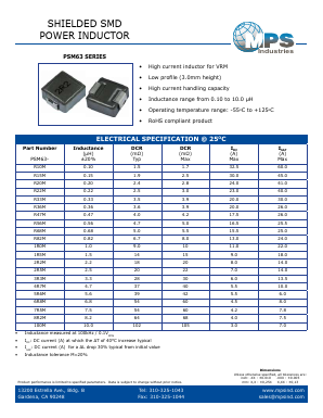 PSM63-R20M Datasheet PDF MPS Industries, Inc.
