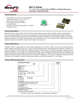 M61101HFCN Datasheet PDF MTRONPTI