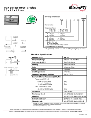 PMX1PP Datasheet PDF MTRONPTI