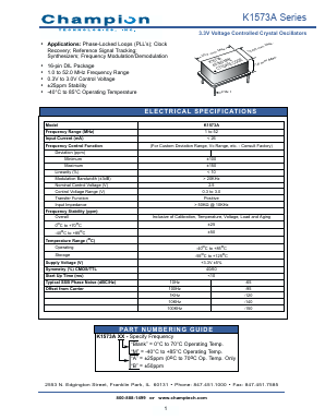 K1573A Datasheet PDF MTRONPTI