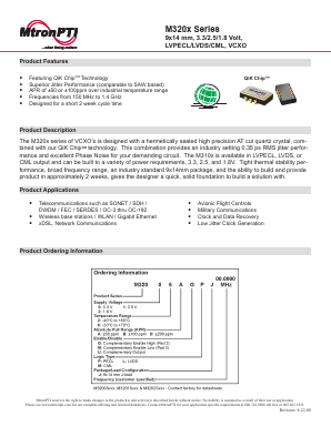 M32016DMPJ Datasheet PDF MTRONPTI