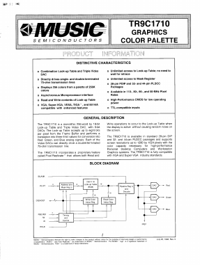 TR9C1710-11PC Datasheet PDF MUSIC Semiconductors