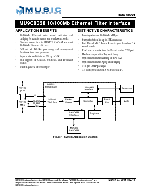 MU9C8338-TFC Datasheet PDF MUSIC Semiconductors