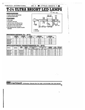 MT820-XX Datasheet PDF Marktech Optoelectronics