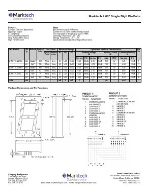 MTN6118-CHRG Datasheet PDF Marktech Optoelectronics