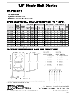 MTN2118-CG Datasheet PDF Marktech Optoelectronics