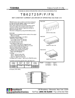 TB62725P Datasheet PDF Marktech Optoelectronics