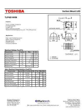 TLPGE1005B Datasheet PDF Marktech Optoelectronics