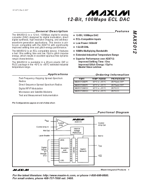 MAX5012AEPI Datasheet PDF Maxim Integrated