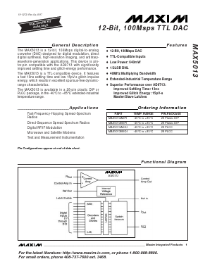 MAX5013AEPI Datasheet PDF Maxim Integrated