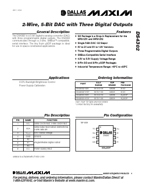 DS4302Z-019 Datasheet PDF Maxim Integrated