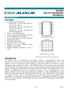 DS1845 Datasheet PDF Maxim Integrated