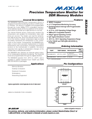 MAX6604AHA Datasheet PDF Maxim Integrated