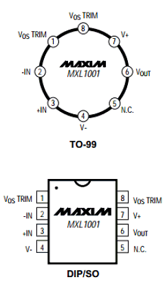 MXL1001MH Datasheet PDF Maxim Integrated